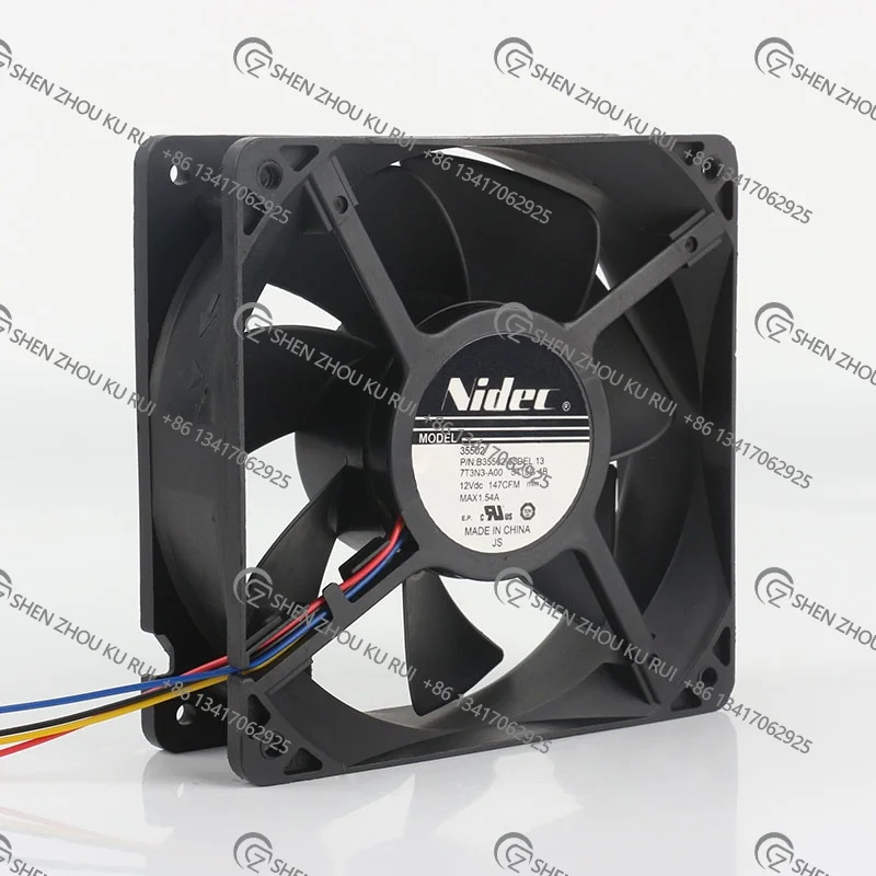 B35502-35DEL 13 cooling fan Original Nidec 5V 24V 48V DC 12V 1.54A AC EC 12038 120X120X38MM 12CM High air volume chassis 4-wire
B35502-35DEL 13 cooling fan Original Nidec 5V 24V 48V DC 12V 1.54A AC EC 12038 120X120X38MM 12CM High air volume chassis 4-wire