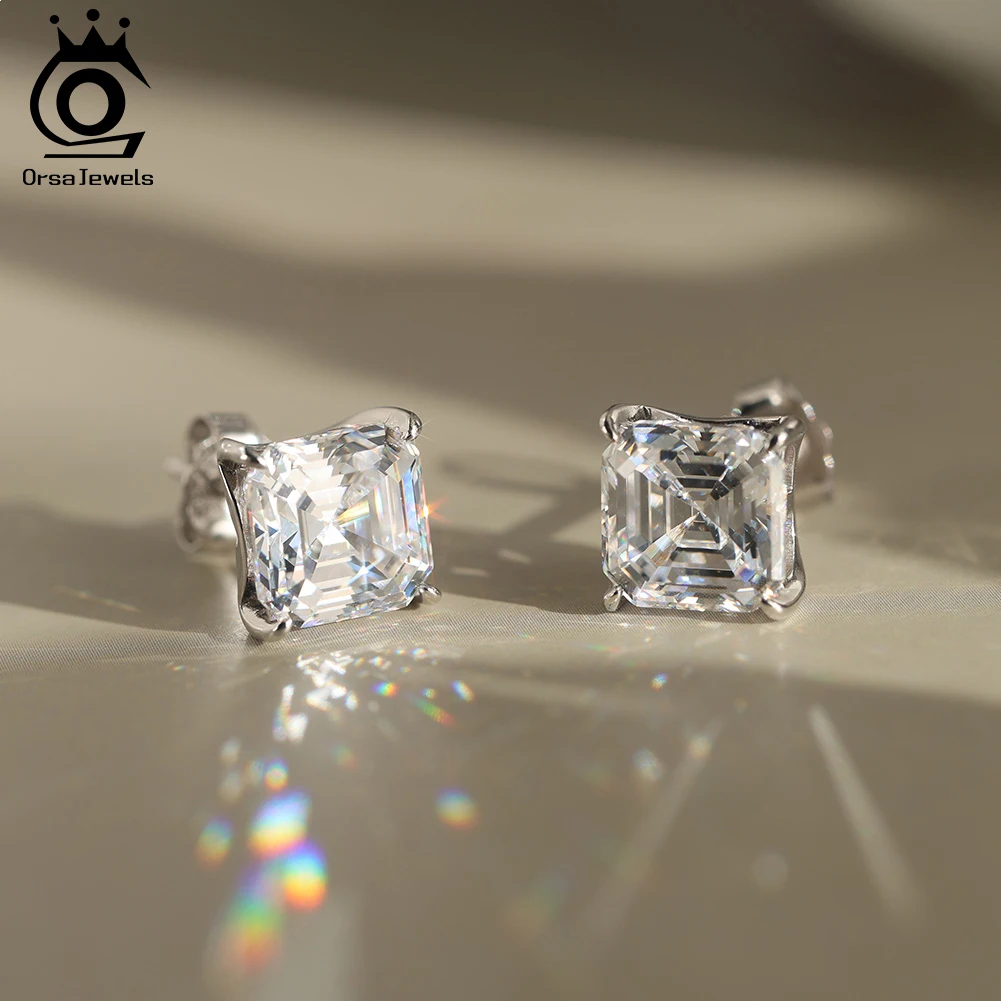 ORSA JEWELS 1-4CT Created Diamond Certified Moissanite Stud Earrings Square Luxury S925 Silver Wedding Jewelry Women Men SMOE05
ORSA JEWELS 1-4CT Created Diamond Certified Moissanite Stud Earrings Square Luxury S925 Silver Wedding Jewelry Women Men SMOE05