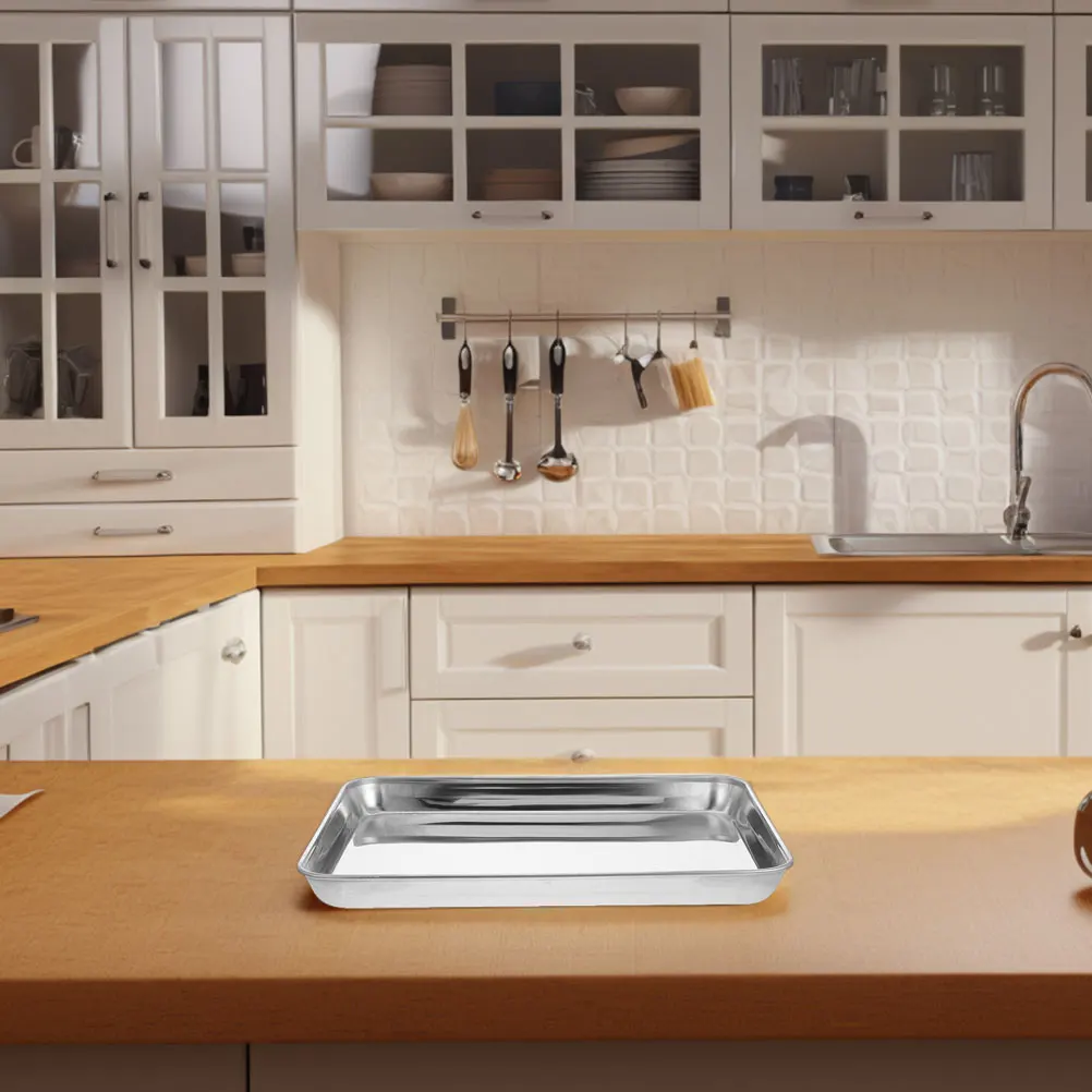 Stainless Steel Tray 32x24x2 5cm Large Rectangular Baking Pan Food Prep Plate for BBQ Hot Pot Dessert Serving Metal
Stainless Steel Tray 32x24x2 5cm Large Rectangular Baking Pan Food Prep Plate for BBQ Hot Pot Dessert Serving Metal