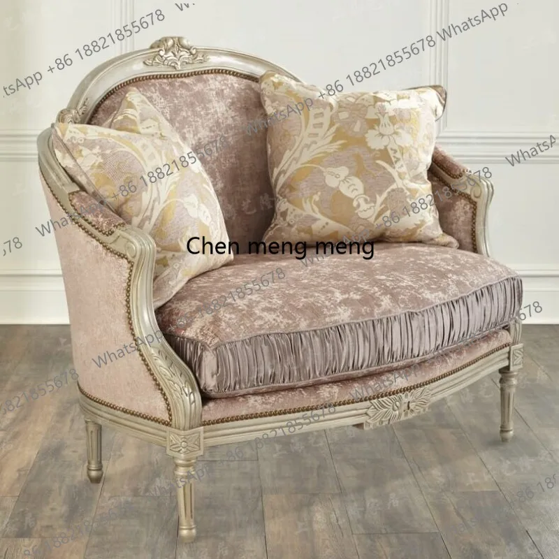 European classical solid wood sofa double seat carved flannel living room literary retro old
European classical solid wood sofa double seat carved flannel living room literary retro old
