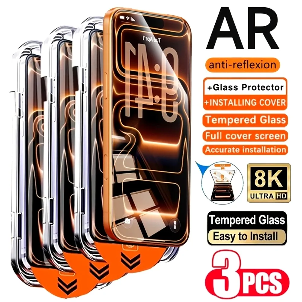2Pcs Full Coverage Screen Protector for iPhone 17 16 Pro Max Air 17e 16e 15 14 Plus 15 14 13 12 Pro One Click Installation Glass
2Pcs Full Coverage Screen Protector for iPhone 17 16 Pro Max Air 17e 16e 15 14 Plus 15 14 13 12 Pro One Click Installation Glass