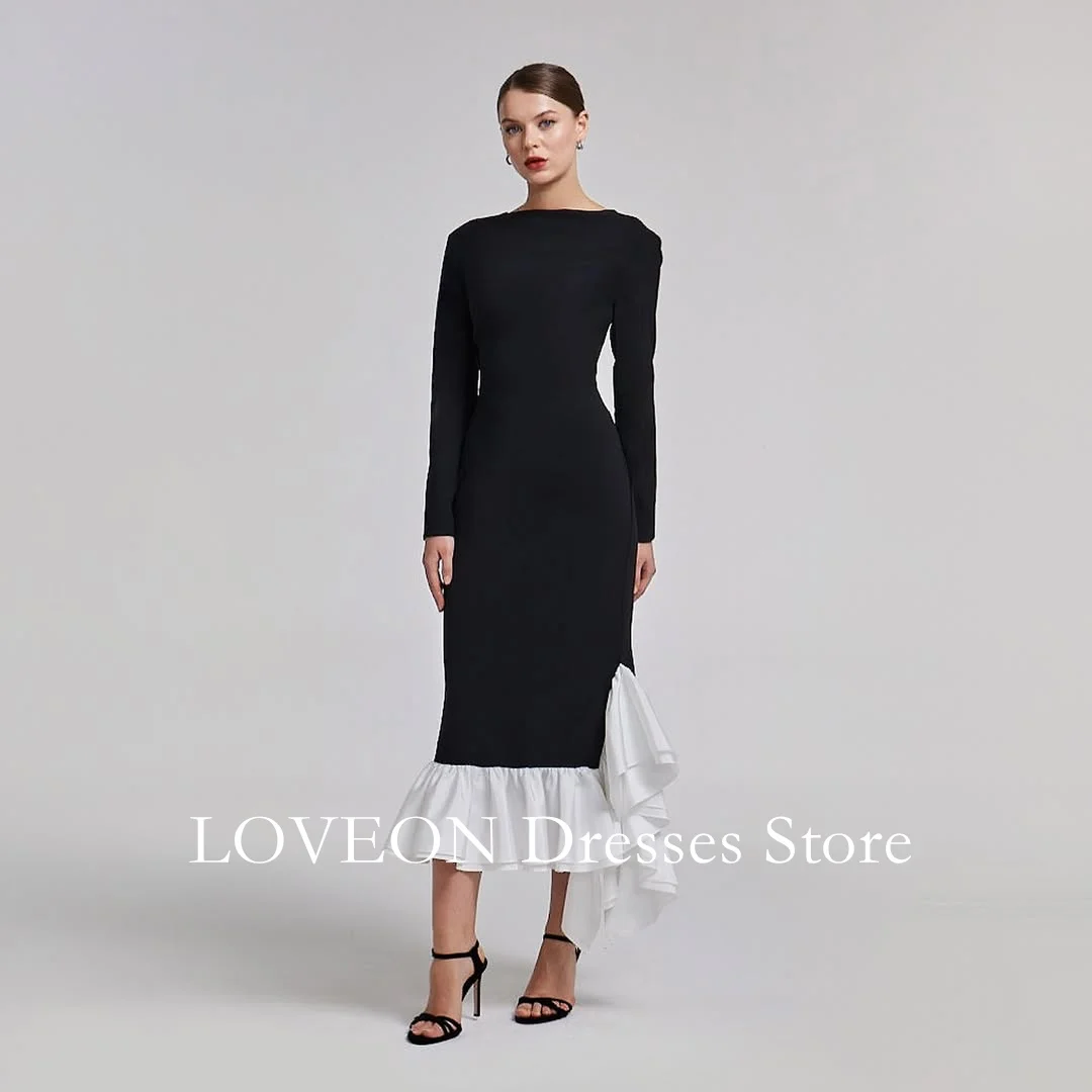 Colavis Mermaid Black Formal Evening Dresses Ruffles Long Sleeves فساتين سهرة Customized Elegant Prom Growns Party Women
Colavis Mermaid Black Formal Evening Dresses Ruffles Long Sleeves فساتين سهرة Customized Elegant Prom Growns Party Women