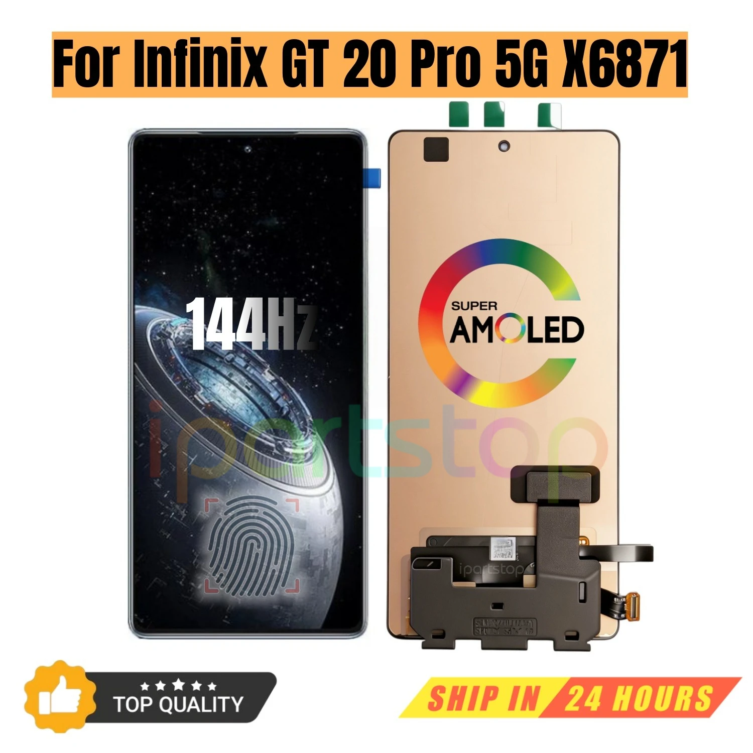 iParts Replacement New Display for Infinix GT 20 Pro 5G X6871 144Hz AMOLED Touch Screen with Frame Assembly OEM all Functions
iParts Replacement New Display for Infinix GT 20 Pro 5G X6871 144Hz AMOLED Touch Screen with Frame Assembly OEM all Functions