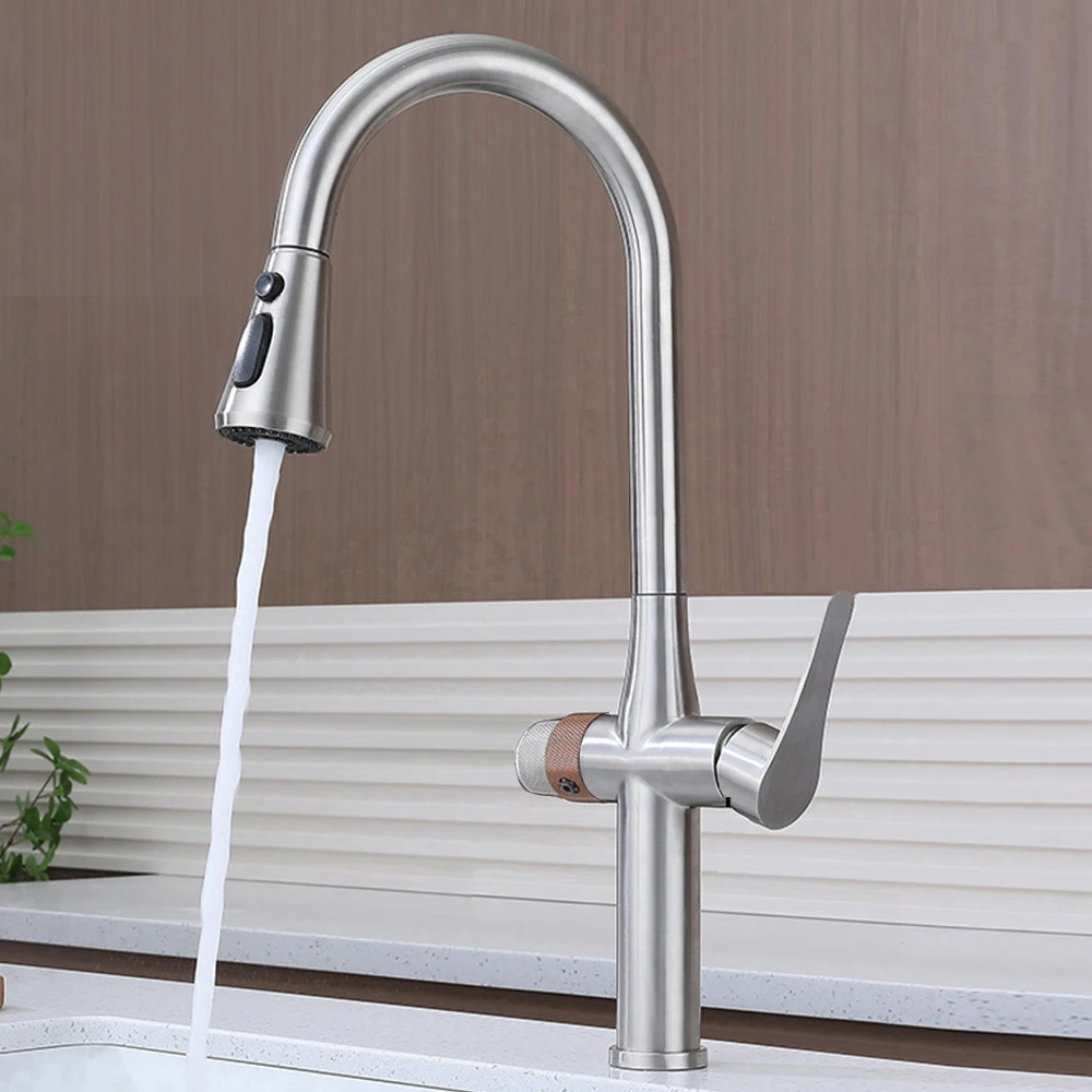 Gun Grey , Brushed Grey Color , 304 Stainless kitchen Purified & Mixer Cold & Hot Faucet ,Hose Pull Down 360 Rotation
Gun Grey , Brushed Grey Color , 304 Stainless kitchen Purified & Mixer Cold & Hot Faucet ,Hose Pull Down 360 Rotation