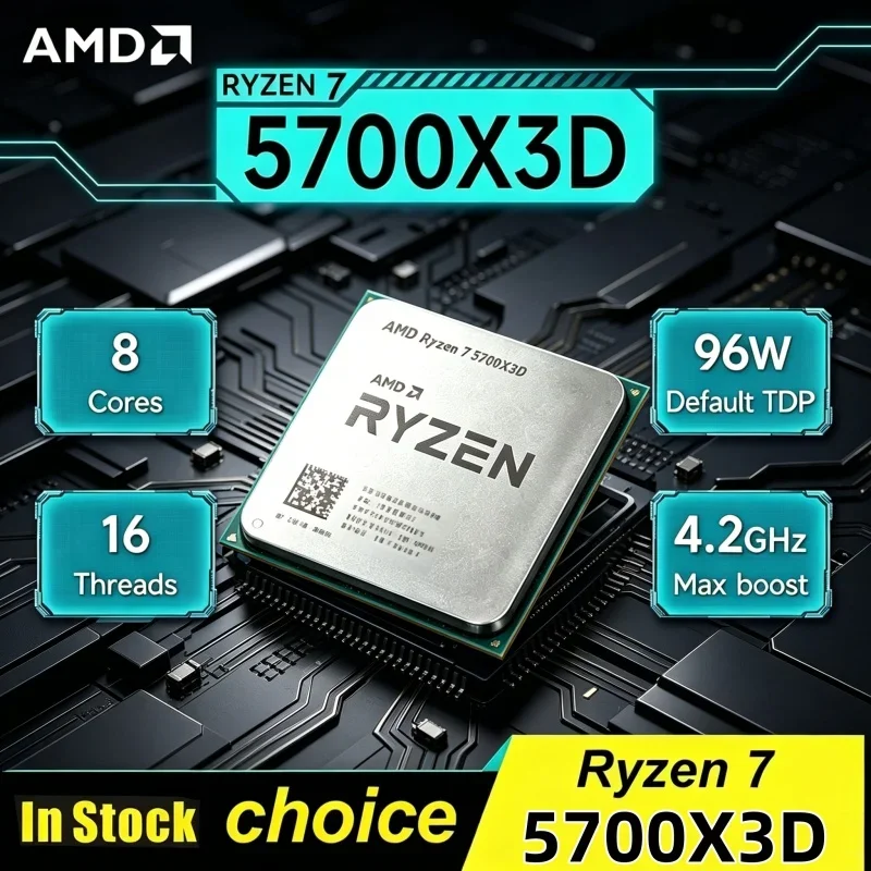 105W AM4 Bulk Gaming CPU AMD Ryzen 7 5700X3D Ryzen 5000 Series 8-Cores 16-Threads 3GHz To 4.1GHz DDR4 For X570 B550
105W AM4 Bulk Gaming CPU AMD Ryzen 7 5700X3D Ryzen 5000 Series 8-Cores 16-Threads 3GHz To 4.1GHz DDR4 For X570 B550
