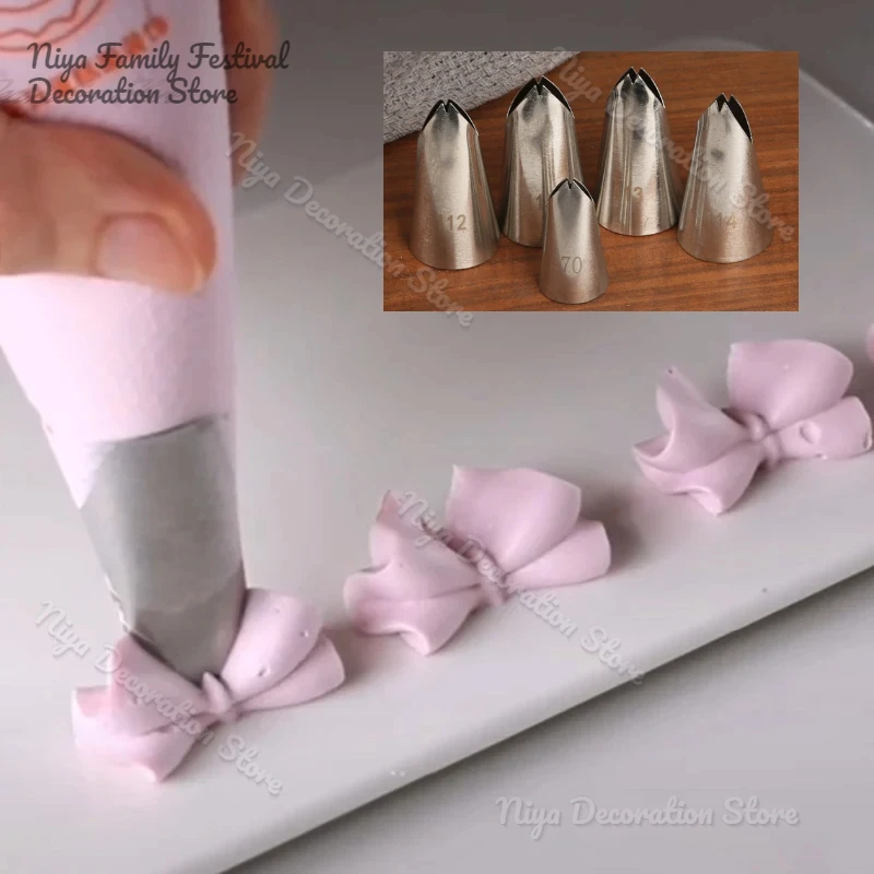 1/4Pcs Bow Tie Piping Tip Stainless Steel Leaf Lily Fondant Cream Squeeze Nozzle Cookie Cake Decorating Kitchen Baking Tools
1/4Pcs Bow Tie Piping Tip Stainless Steel Leaf Lily Fondant Cream Squeeze Nozzle Cookie Cake Decorating Kitchen Baking Tools