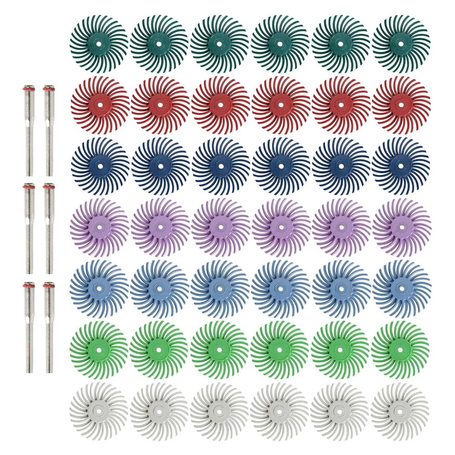 300Pcs 1 Inch Radial Bristle Disc for Rotary Tools Detail Abrasive Wheel with Grit 80-2500 for Jewelry Wood Metal Polishing
300Pcs 1 Inch Radial Bristle Disc for Rotary Tools Detail Abrasive Wheel with Grit 80-2500 for Jewelry Wood Metal Polishing