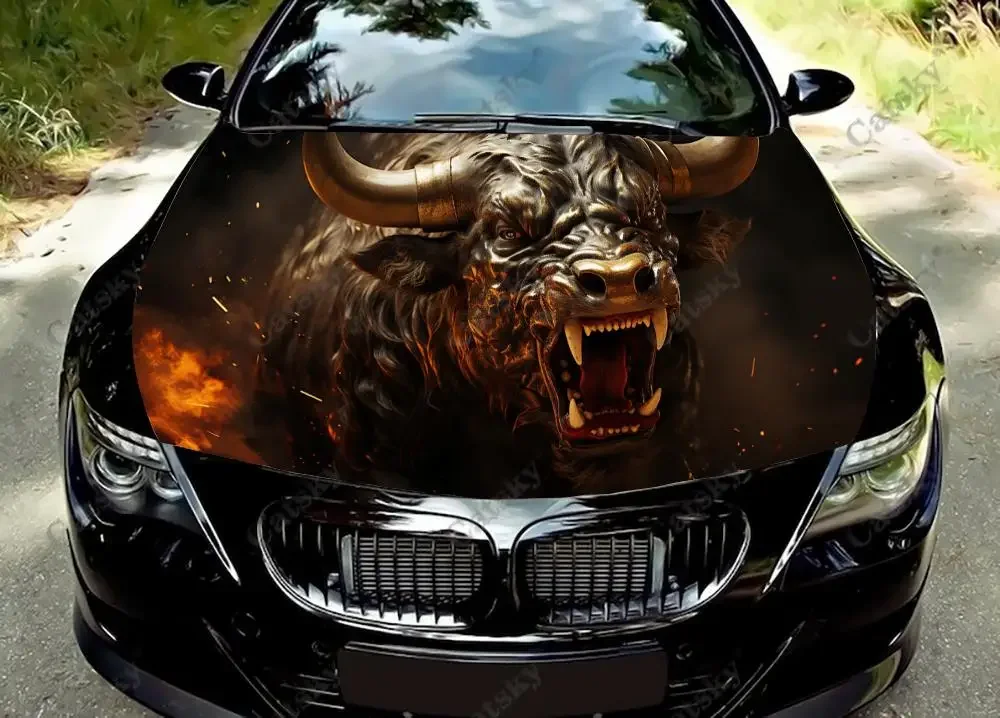 Wild Angry Bull Animal Car Hood Vinyl Stickers Wrap Vinyl Film Engine Cover Decals Sticker on Car Auto Accessories
Wild Angry Bull Animal Car Hood Vinyl Stickers Wrap Vinyl Film Engine Cover Decals Sticker on Car Auto Accessories