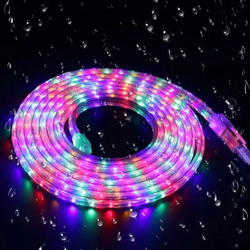 Светодиодные ленты для дома и улицы, 220 В, светодиодные ленты RGB, многоцветные, 8 режимов, вилка европейского стандарта, меняющие цвет, веревочные светильники для декора комнаты
Светодиодные ленты для дома и улицы, 220 В, светодиодные ленты RGB, многоцветные, 8 режимов, вилка европейского стандарта, меняющие цвет, веревочные светильники для декора комнаты