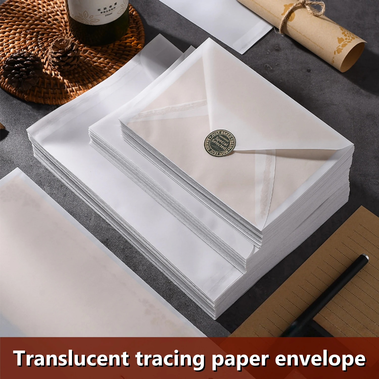 20-50Pcs Vellum Envelopes Translucent Specialty Paper Envelope for Wedding Invitation RSVP Card Greeting Card Graduation Gift
20-50Pcs Vellum Envelopes Translucent Specialty Paper Envelope for Wedding Invitation RSVP Card Greeting Card Graduation Gift