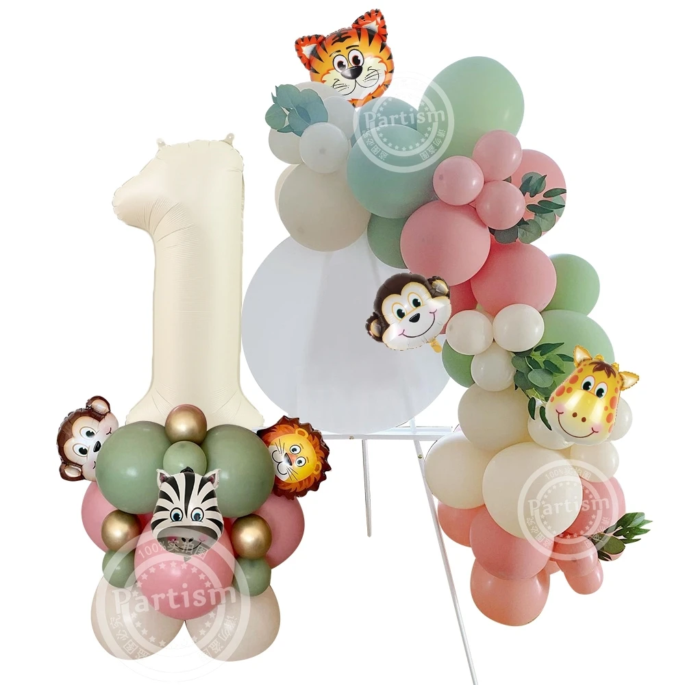 24pcs Carton Wild Animal Balloon Tower with 32inch Creamy Number Balloon for Girl's Wild One Jungle Birthday Party Decorations
24pcs Carton Wild Animal Balloon Tower with 32inch Creamy Number Balloon for Girl's Wild One Jungle Birthday Party Decorations