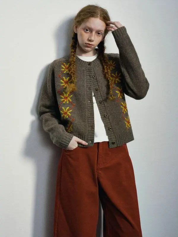 Hand Embroidered ort Woolen Knitted Open Cardigan Versatile All Seasons Casual Sle round Ne Long Sve H003
Hand Embroidered ort Woolen Knitted Open Cardigan Versatile All Seasons Casual Sle round Ne Long Sve H003