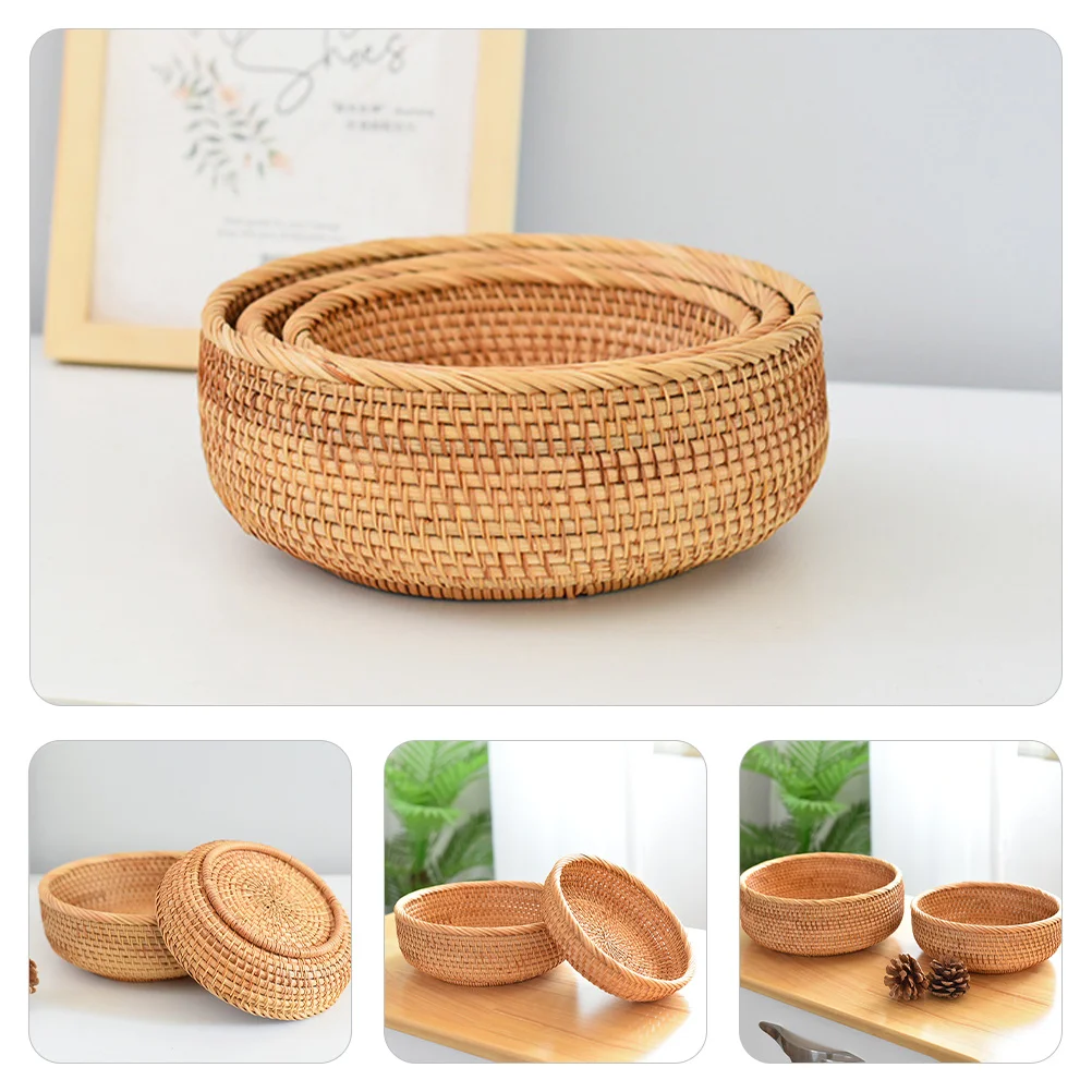 Woven Rattan Fruit For Kitchen Counter Natural Handmade Storage Basket With Drainage Holes Multi-Functional Serving Basket
Woven Rattan Fruit For Kitchen Counter Natural Handmade Storage Basket With Drainage Holes Multi-Functional Serving Basket