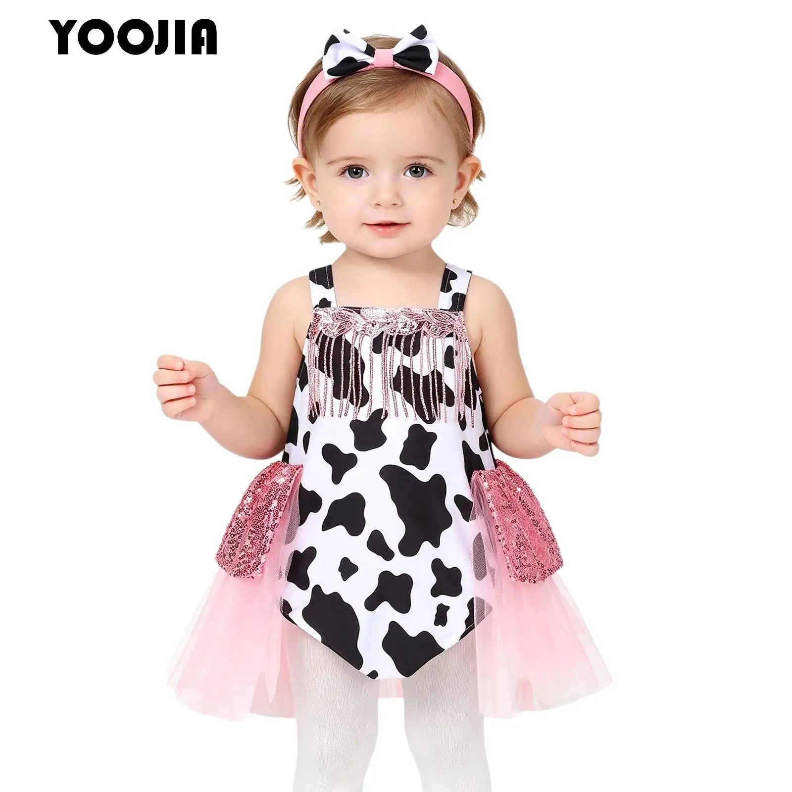Cowboy Costume Rompers Baby Girls Western Cowgirl Bodysuit Cow-spot Printed Tassel Tulle Skirted Leotard Birthday Photography
Cowboy Costume Rompers Baby Girls Western Cowgirl Bodysuit Cow-spot Printed Tassel Tulle Skirted Leotard Birthday Photography