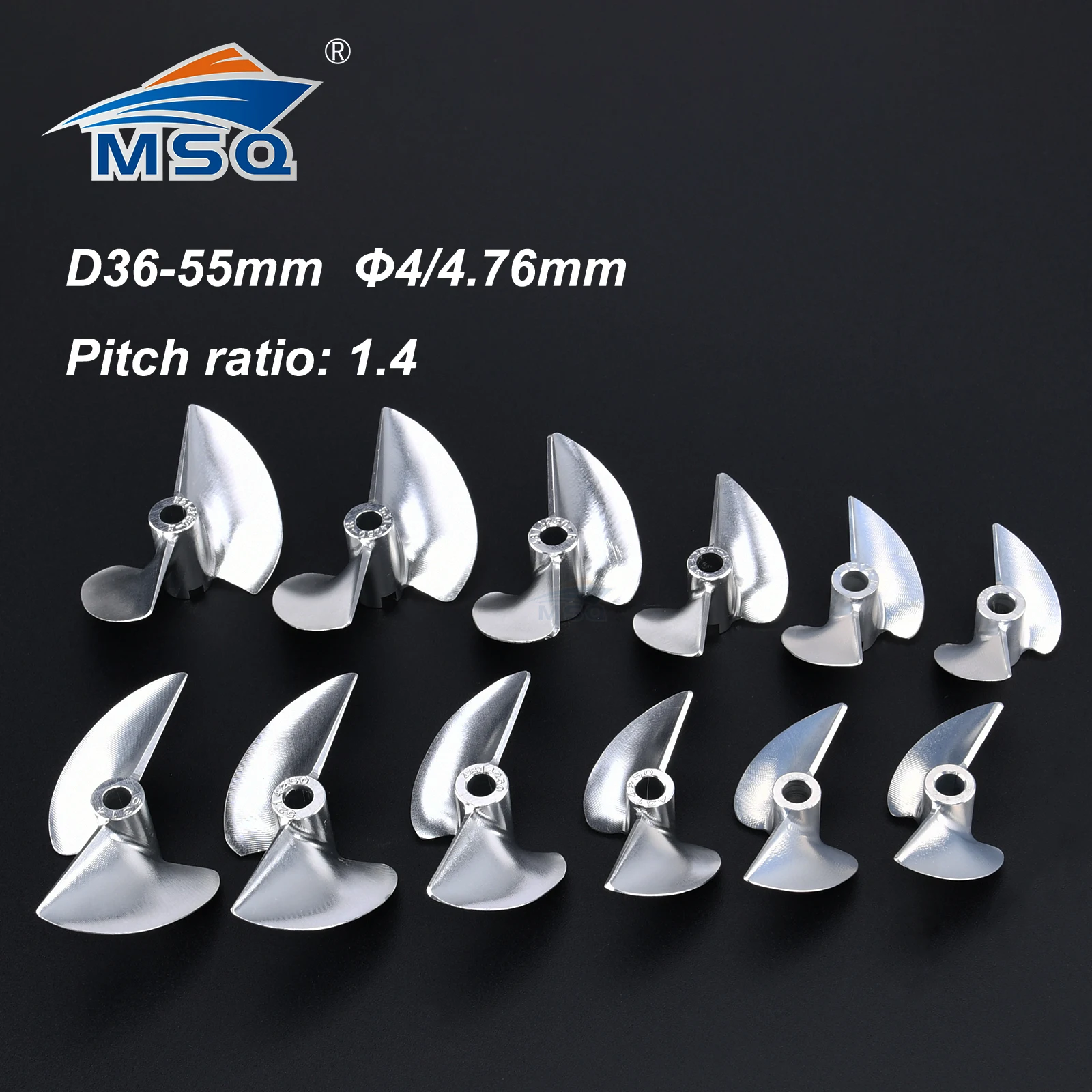 1pc RC Boat CNC 2 Blades Aluminium Propeller CCW/CW D36/38/40/42/43/44/45/48/50/52/53/54/55mm Metal Screw for 4/4.76mm Shaft
1pc RC Boat CNC 2 Blades Aluminium Propeller CCW/CW D36/38/40/42/43/44/45/48/50/52/53/54/55mm Metal Screw for 4/4.76mm Shaft