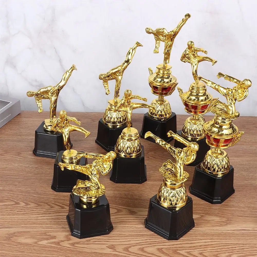 Martial Arts Gold Trophy Awards Plastic Model Gold Man Small Prize Cup Craft Souvenirs Taekwondo Competition
Martial Arts Gold Trophy Awards Plastic Model Gold Man Small Prize Cup Craft Souvenirs Taekwondo Competition