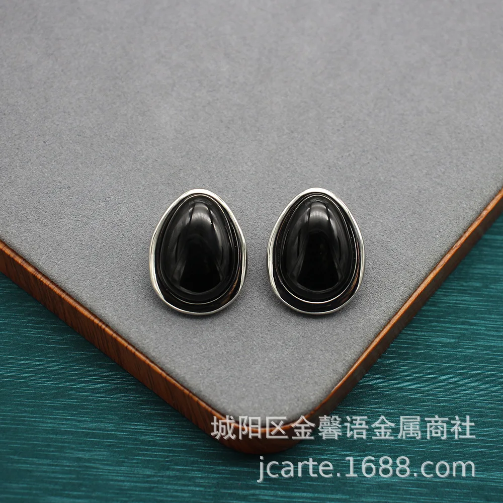 Black Onyx Tiger's Eye Long Sweater Necklace with Silver Ball Double-sided Wearable Teardrop Pendant Earrings
Black Onyx Tiger's Eye Long Sweater Necklace with Silver Ball Double-sided Wearable Teardrop Pendant Earrings