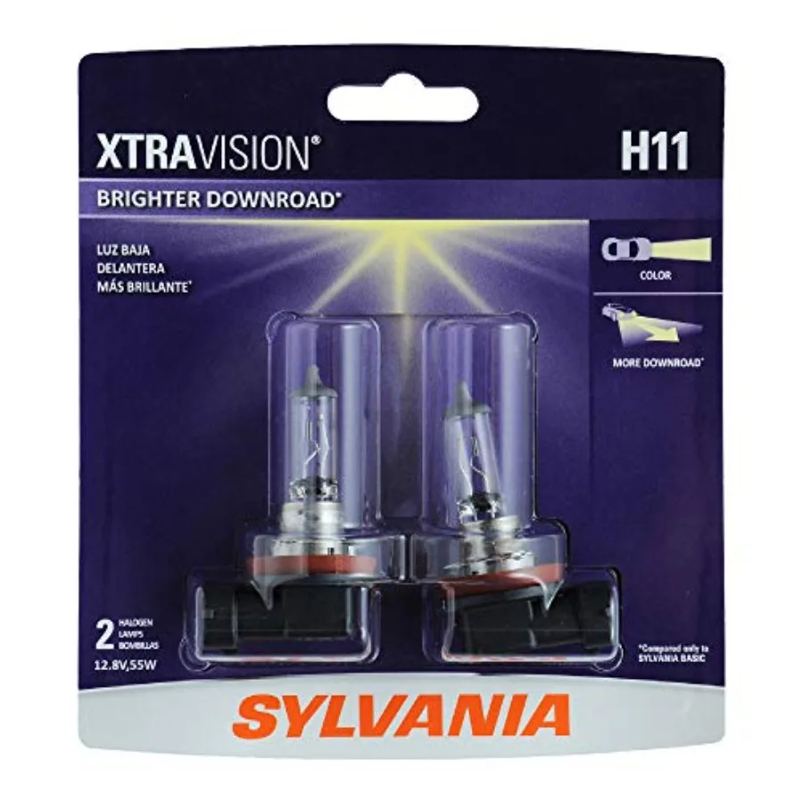 - H11 XtraVision - High Performance Halogen Headlight Bulb High Beam Low Beam and Fog Replacement Bulb Contains 2 Bulbs
- H11 XtraVision - High Performance Halogen Headlight Bulb High Beam Low Beam and Fog Replacement Bulb Contains 2 Bulbs
