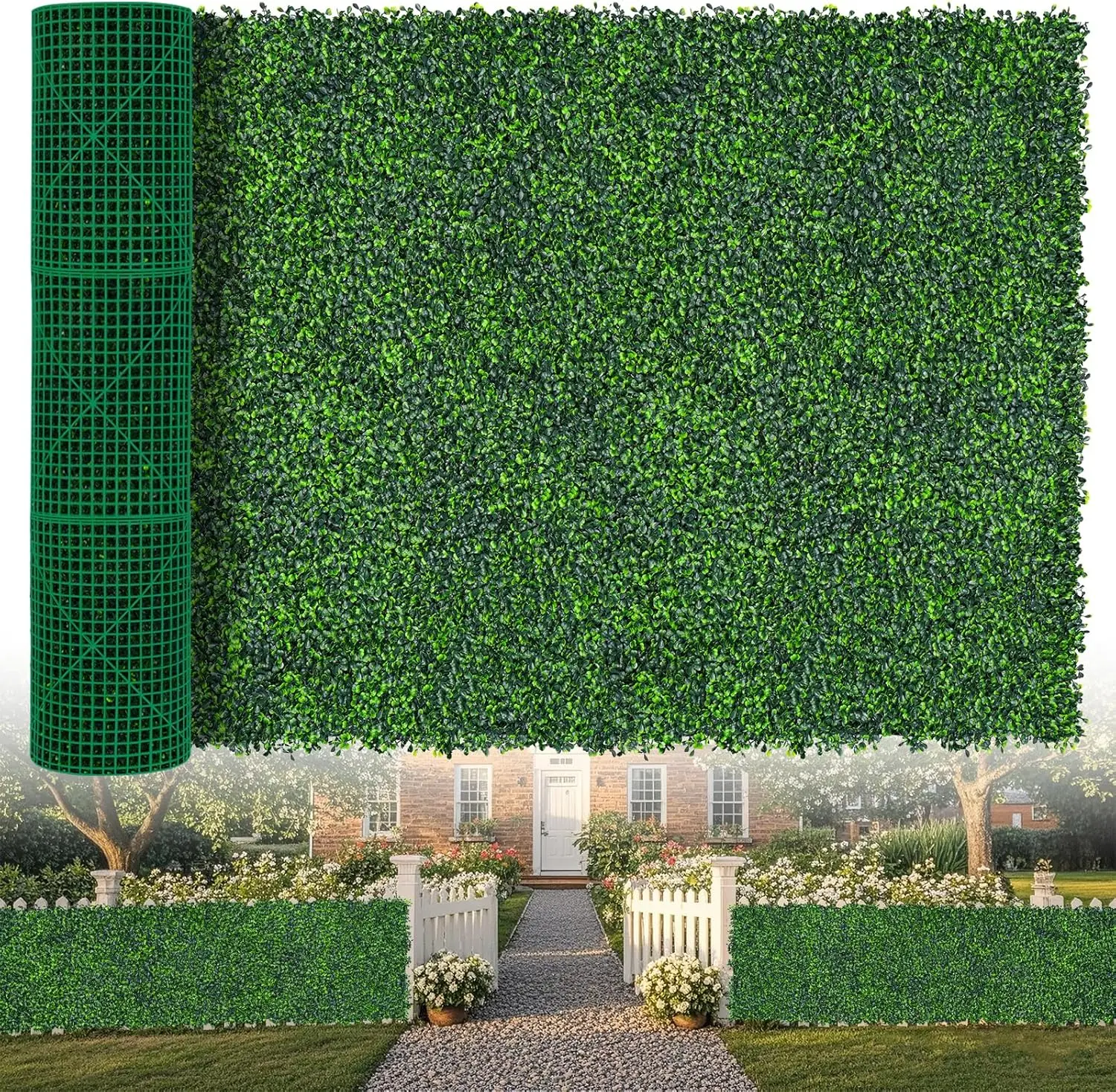 UV-Resistant Artificial Boxwood Roll 60x120 in (50 sqft) for Privacy Fence, Garden Wall Decor
UV-Resistant Artificial Boxwood Roll 60x120 in (50 sqft) for Privacy Fence, Garden Wall Decor
