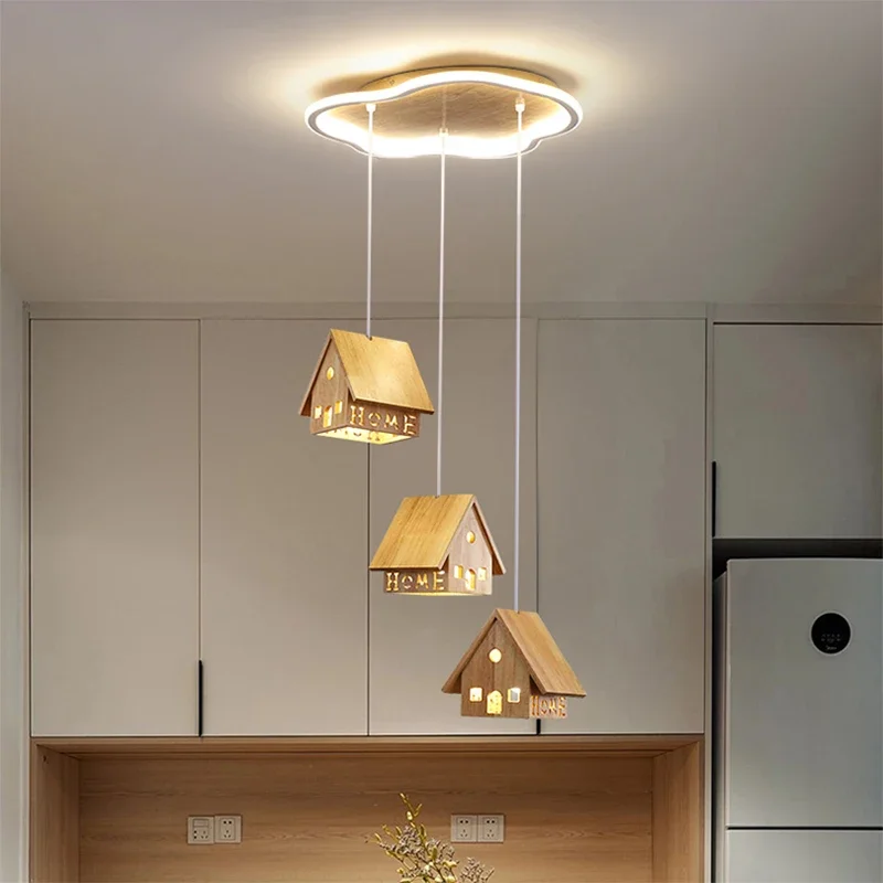 Modern solid wood children's room pendant lamp Creative cabin design Chandelier for bedroom dining room nursery baby room decor
Modern solid wood children's room pendant lamp Creative cabin design Chandelier for bedroom dining room nursery baby room decor