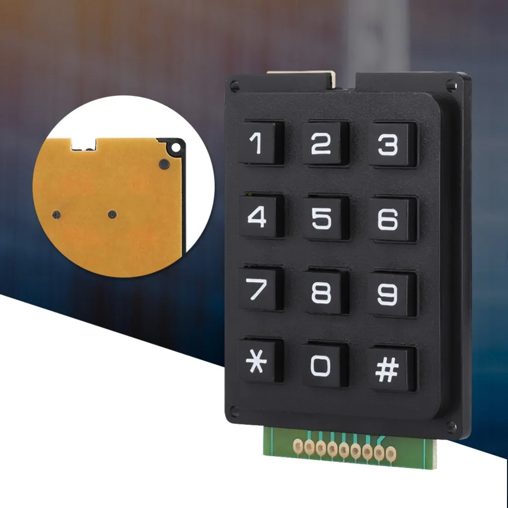 Practical 12 Keys Keyboard Modules 3x4 Push Buttons Matrix Array Switch Number Pad DIY Electronics
Practical 12 Keys Keyboard Modules 3x4 Push Buttons Matrix Array Switch Number Pad DIY Electronics