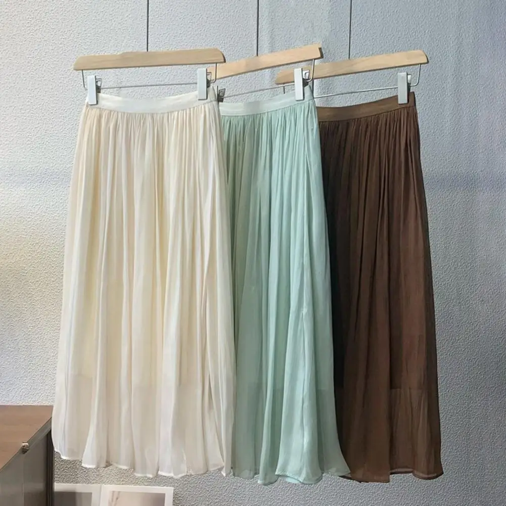 Women's Elegant Solid High Waist Elastic Waist Linen Pleated Long Skirts Ladies Slim Casual Skirt New 2024 Summer Lady Skirt
Women's Elegant Solid High Waist Elastic Waist Linen Pleated Long Skirts Ladies Slim Casual Skirt New 2024 Summer Lady Skirt 