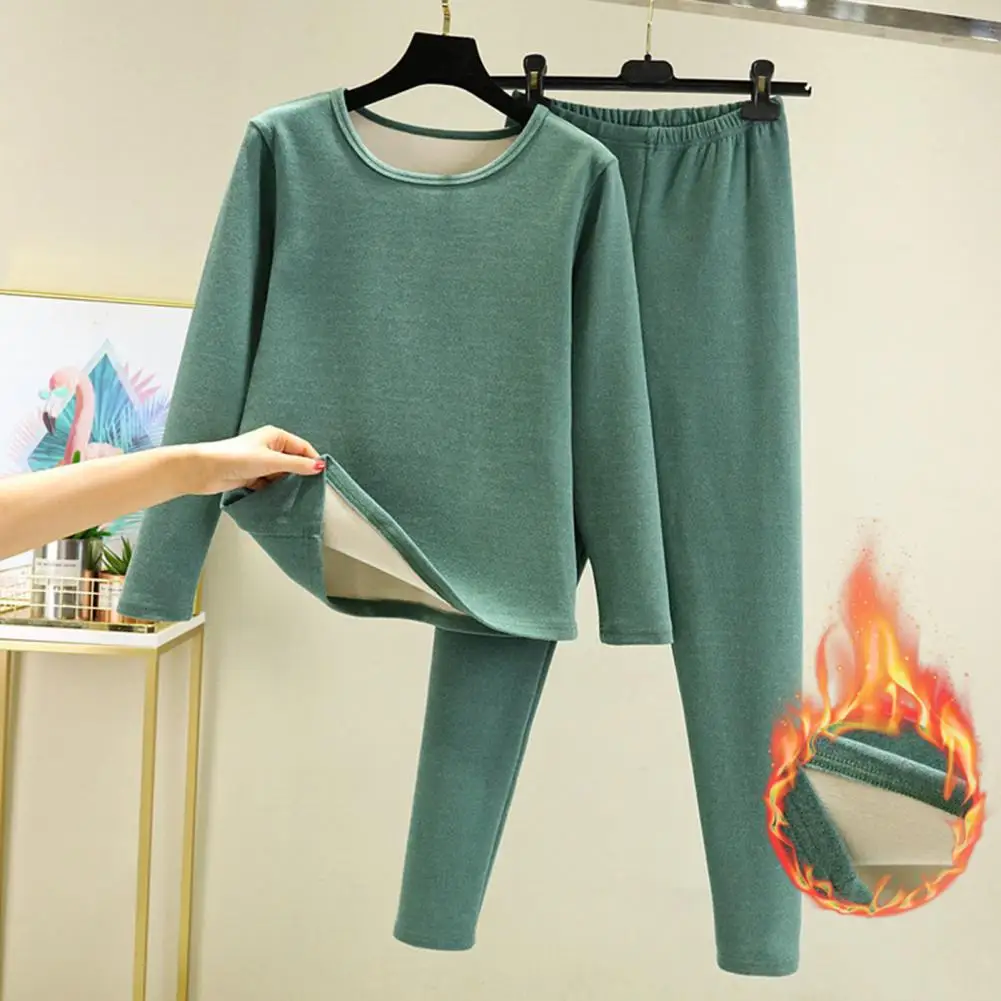 Thermal Underwear Female Winter Heating Padded and Thickened Bottoming Shirt Bottoming Pants Home Wear Two piece Set
Thermal Underwear Female Winter Heating Padded and Thickened Bottoming Shirt Bottoming Pants Home Wear Two piece Set
