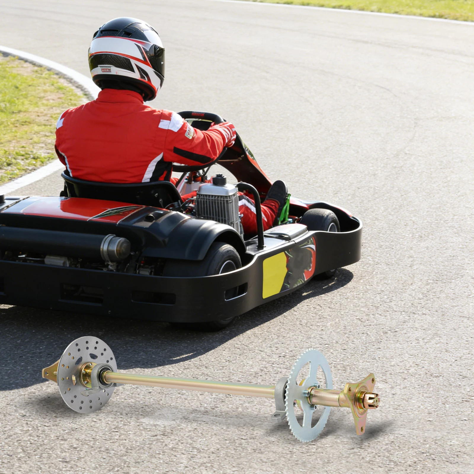 ATV Rear Axle Kit 740mm Complete with Brake Assembly Sprocket Pillow Blocks for Go Kart DIY Builds
ATV Rear Axle Kit 740mm Complete with Brake Assembly Sprocket Pillow Blocks for Go Kart DIY Builds