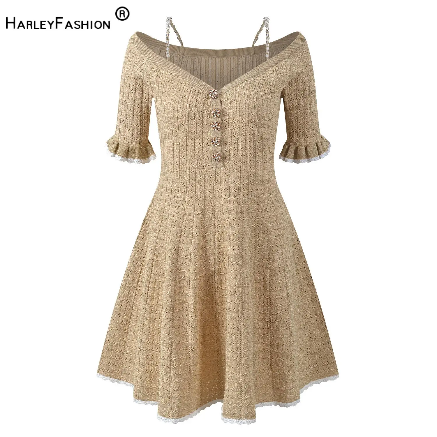 2026 Summer Lady New Arrival Sexy Slash Neck Rhinestone Single-breasted Wear Colorblock A-line Short Sleeve Mini Dress Women
2026 Summer Lady New Arrival Sexy Slash Neck Rhinestone Single-breasted Wear Colorblock A-line Short Sleeve Mini Dress Women