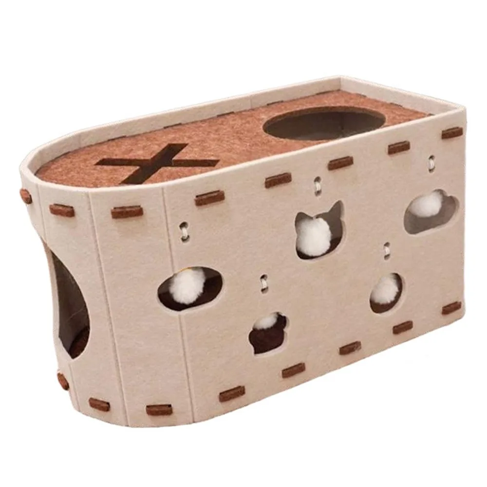 Triangular Cat Scratch Board Wear-resistant Foldable Double-layer Cat House with Interactive Ball Anti-Scratch Pet Toy Bed
Triangular Cat Scratch Board Wear-resistant Foldable Double-layer Cat House with Interactive Ball Anti-Scratch Pet Toy Bed