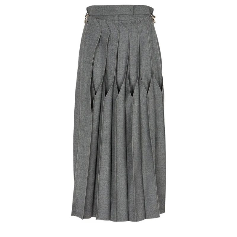 Fashion Y2K Women High Waist Gray Cotton Skirt Runway New Removable Pleated Waistband Design Maxi Skirts Elegant Slim Clothing
Fashion Y2K Women High Waist Gray Cotton Skirt Runway New Removable Pleated Waistband Design Maxi Skirts Elegant Slim Clothing