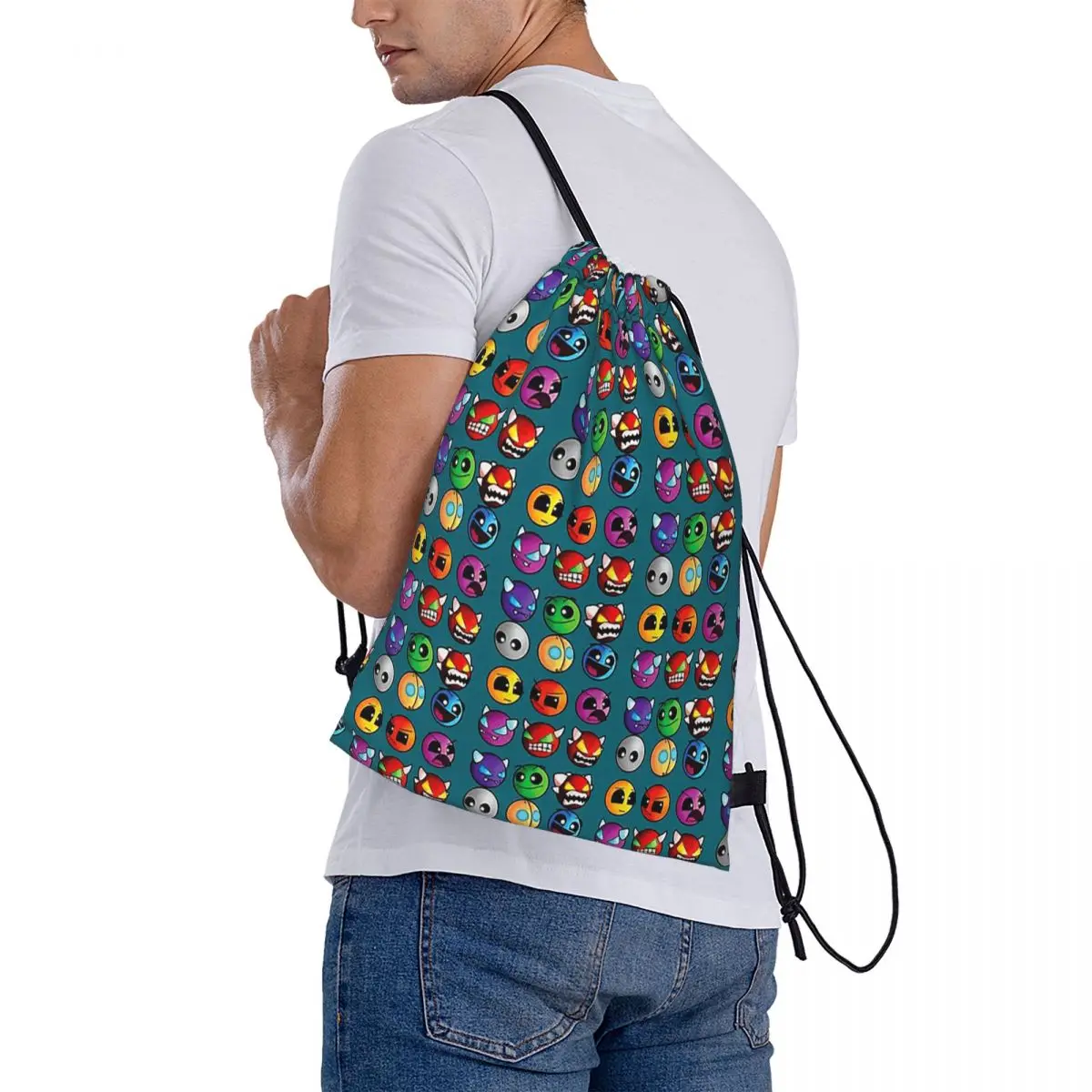 Video Game Geometry Dash Backpacks Casual Drawstring Bags Sports Bag Book Bags for Man Woman School
Video Game Geometry Dash Backpacks Casual Drawstring Bags Sports Bag Book Bags for Man Woman School