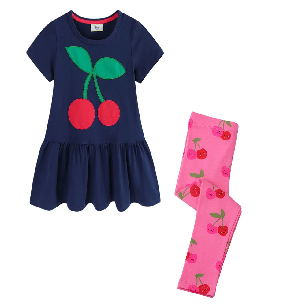 Jumping Meters 2-Piece Set Summer Girls Clothing Short Sleeve Dress with Leggings Toddler Outfits Kids Clothes Suits for Girls
Jumping Meters 2-Piece Set Summer Girls Clothing Short Sleeve Dress with Leggings Toddler Outfits Kids Clothes Suits for Girls