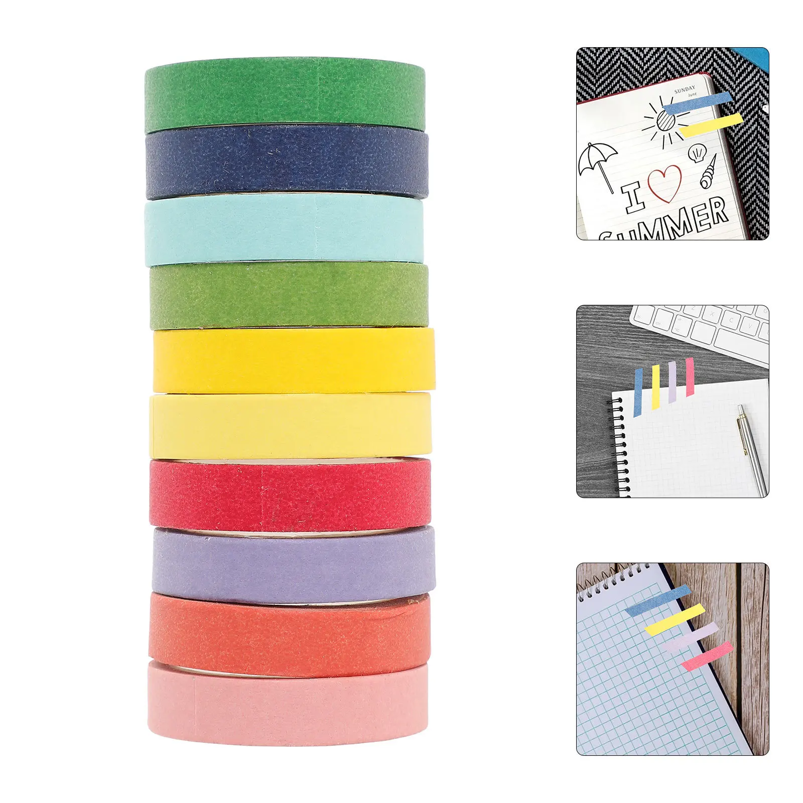 10 Rolls Rainbow Washi Tape Set Decorative Paper Decals Scrapbook DIY Planner Craft Adhesive Tapes Stickers Scrapbook DIY Tapes
10 Rolls Rainbow Washi Tape Set Decorative Paper Decals Scrapbook DIY Planner Craft Adhesive Tapes Stickers Scrapbook DIY Tapes