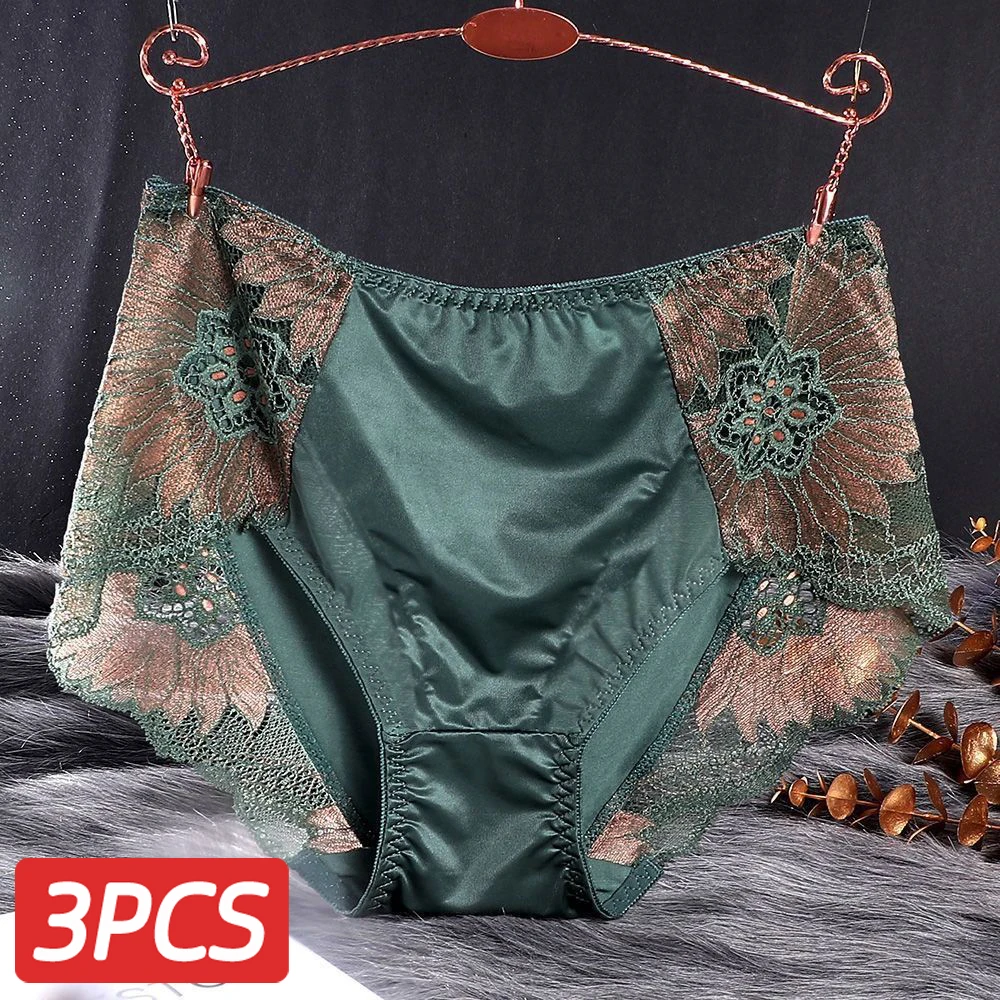3 Pcies/Set Ice Silk High Waist Women's Underwear Fashion Traceless Lace Underwear Sexy Underwear Women's Charming Briefs
3 Pcies/Set Ice Silk High Waist Women's Underwear Fashion Traceless Lace Underwear Sexy Underwear Women's Charming Briefs