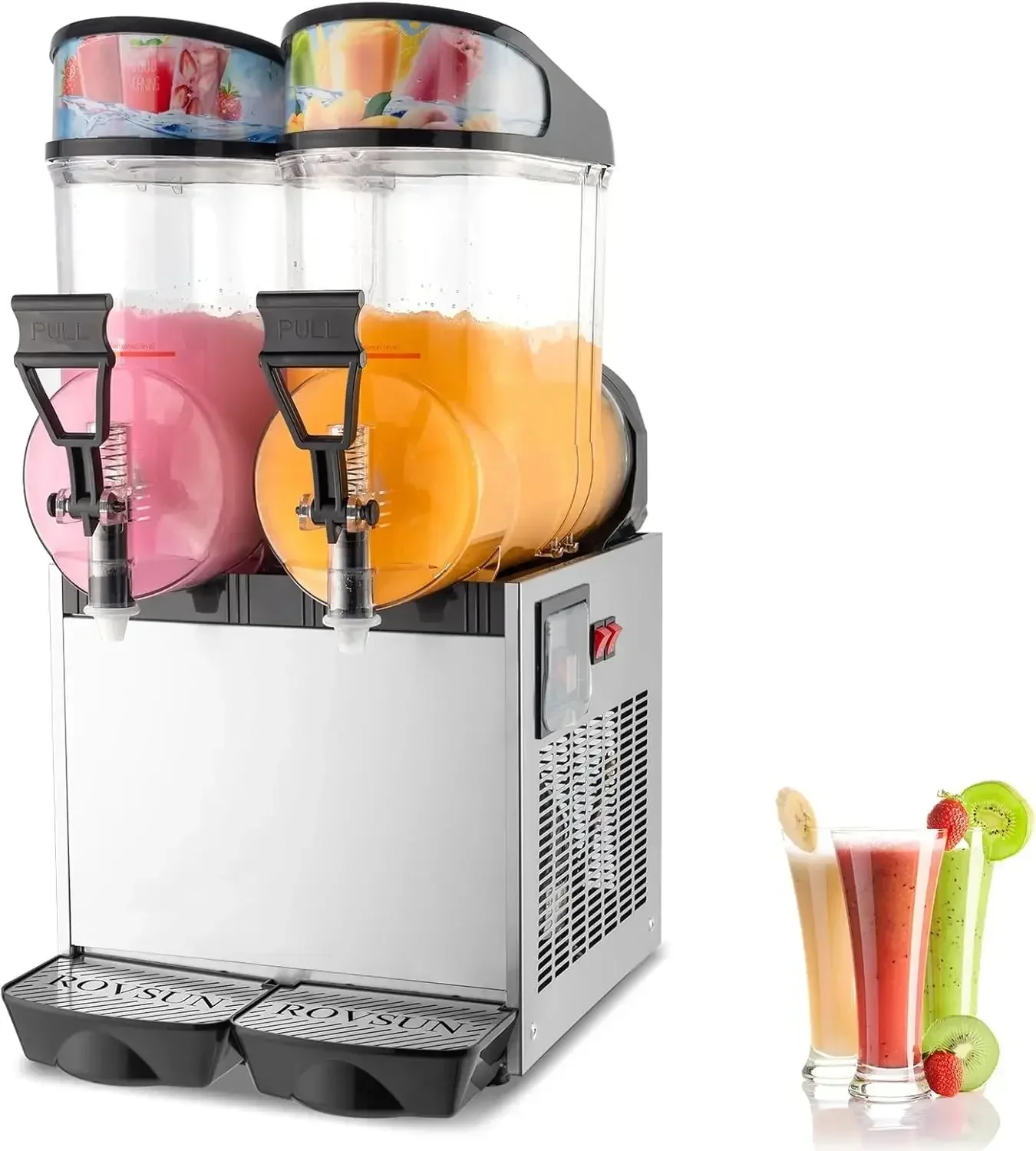 ROVSUN Margarita Machine 8 Gal/30L, 15L X 2 Tanks Slushie Machine Commercial Slushy Machine Slush and Juice Modes, Frozen Drink
ROVSUN Margarita Machine 8 Gal/30L, 15L X 2 Tanks Slushie Machine Commercial Slushy Machine Slush and Juice Modes, Frozen Drink