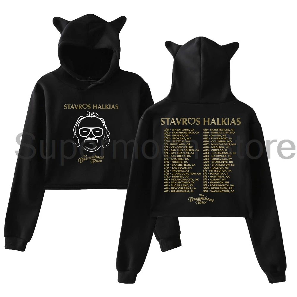 Stavros Halkias The Dreamboat Tour 2025 Hoodie Female Cat Ears Hooded Sweatshirts Long Sleeve Crop Top Women's Clothes
Stavros Halkias The Dreamboat Tour 2025 Hoodie Female Cat Ears Hooded Sweatshirts Long Sleeve Crop Top Women's Clothes
