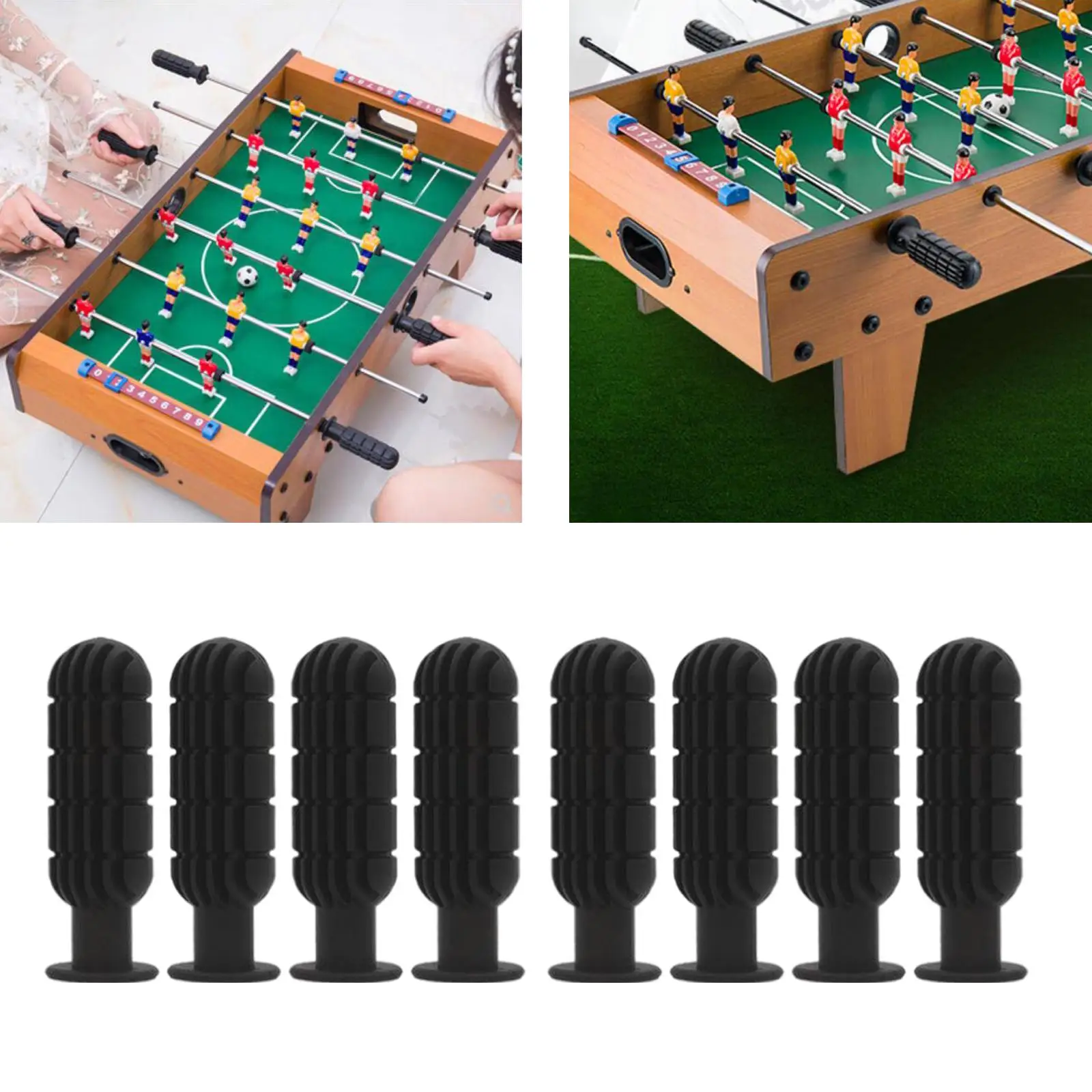 8Pcs Foosball Handle Grips Soccer Table Handles Black Replacement
8Pcs Foosball Handle Grips Soccer Table Handles Black Replacement