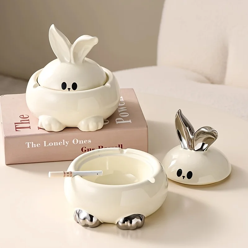 Ceramic Rabbit Ashtray with Lid Cigarette Ash Tray for Outdoor Indoor Ash Holder for Smokers Smoking Desktop Easter Bunny Gift
Ceramic Rabbit Ashtray with Lid Cigarette Ash Tray for Outdoor Indoor Ash Holder for Smokers Smoking Desktop Easter Bunny Gift