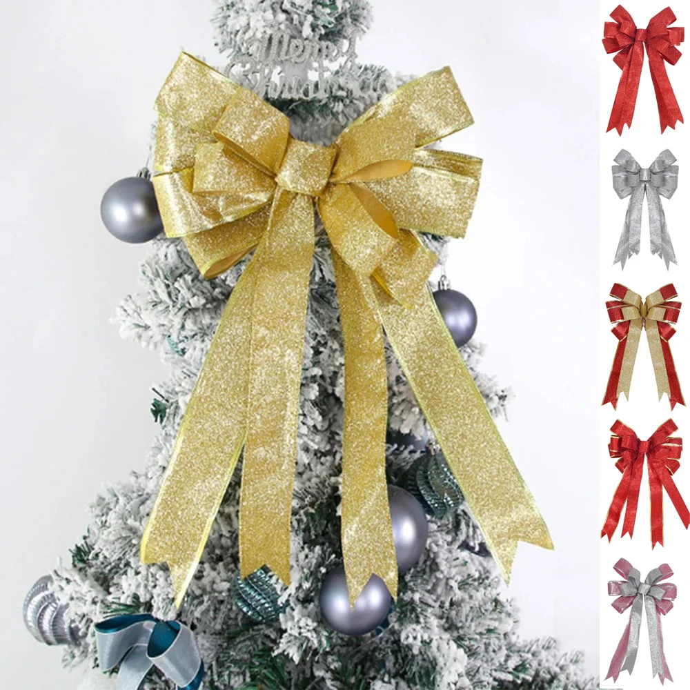 New 1PC Christmas Large Bows Outdoor Decorations Bowknot Xmas Tree Ornament Holiday Atmosphere Large Gold Border Bow Knot Decor
New 1PC Christmas Large Bows Outdoor Decorations Bowknot Xmas Tree Ornament Holiday Atmosphere Large Gold Border Bow Knot Decor