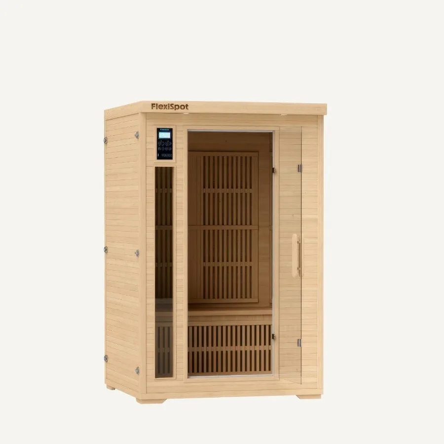 Far Infrared Sauna Room for Two Person, Canadian Hemlock Wood Dual-Sided Bluetooth LCD Control Panel(with CD/Bluetooth
Far Infrared Sauna Room for Two Person, Canadian Hemlock Wood Dual-Sided Bluetooth LCD Control Panel(with CD/Bluetooth