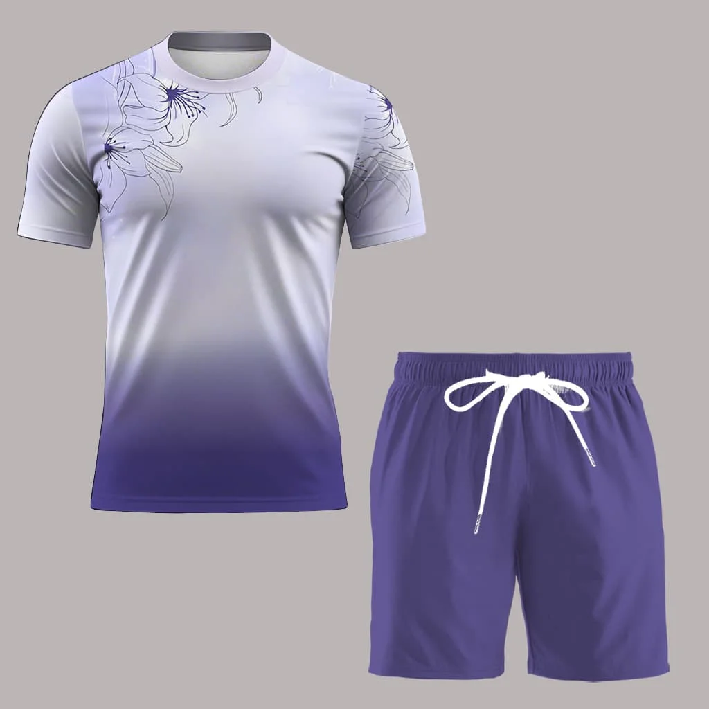 Summer Men's Casual Clothing Running Breathable Short-sleeved Training Shorts 2-piece Set And Single-piece Tops Men's Clothing
Summer Men's Casual Clothing Running Breathable Short-sleeved Training Shorts 2-piece Set And Single-piece Tops Men's Clothing