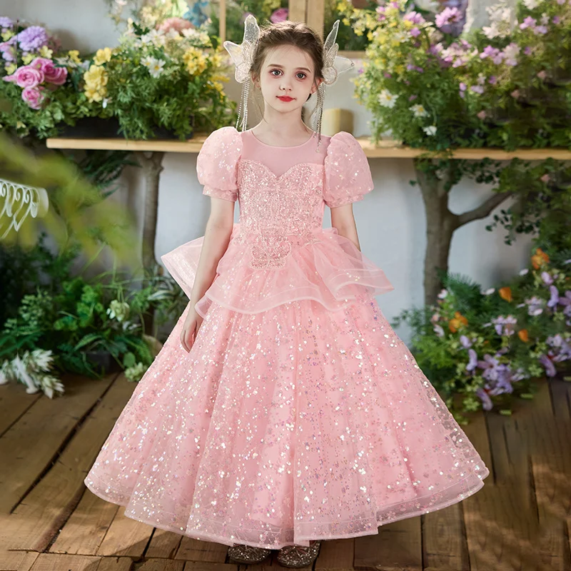 Children Girl's Sweet Princess Dress High-End Host Party Piano Performance Light Luxury Performance Fluffy Mesh Girl Long Dress
Children Girl's Sweet Princess Dress High-End Host Party Piano Performance Light Luxury Performance Fluffy Mesh Girl Long Dress