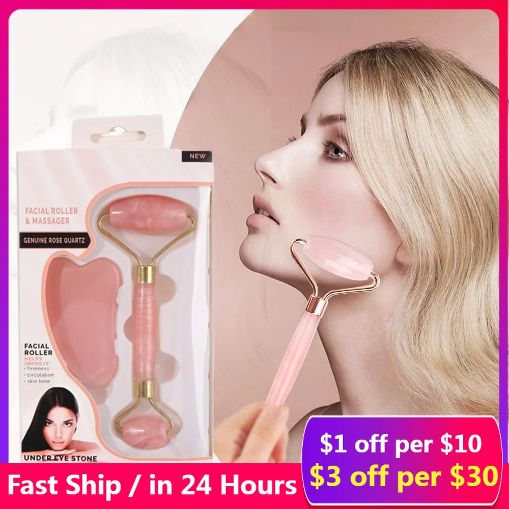 Natural Quartz Gouache Scraper Rose Jade Roller Gua Sha Facial Body Massager Roller Jade Set Face Lifting Beauty Massage Tool
Natural Quartz Gouache Scraper Rose Jade Roller Gua Sha Facial Body Massager Roller Jade Set Face Lifting Beauty Massage Tool