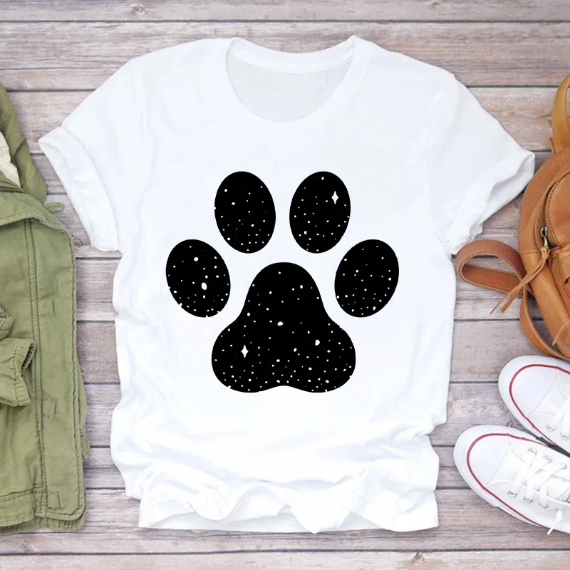 Harajuku T-shirt Lady Summer Dog Paw Cartoon Kawaii Tshirt female Short sleeve Camisetas 90s Clothing T shirts Female Tops Tees
Harajuku T-shirt Lady Summer Dog Paw Cartoon Kawaii Tshirt female Short sleeve Camisetas 90s Clothing T shirts Female Tops Tees