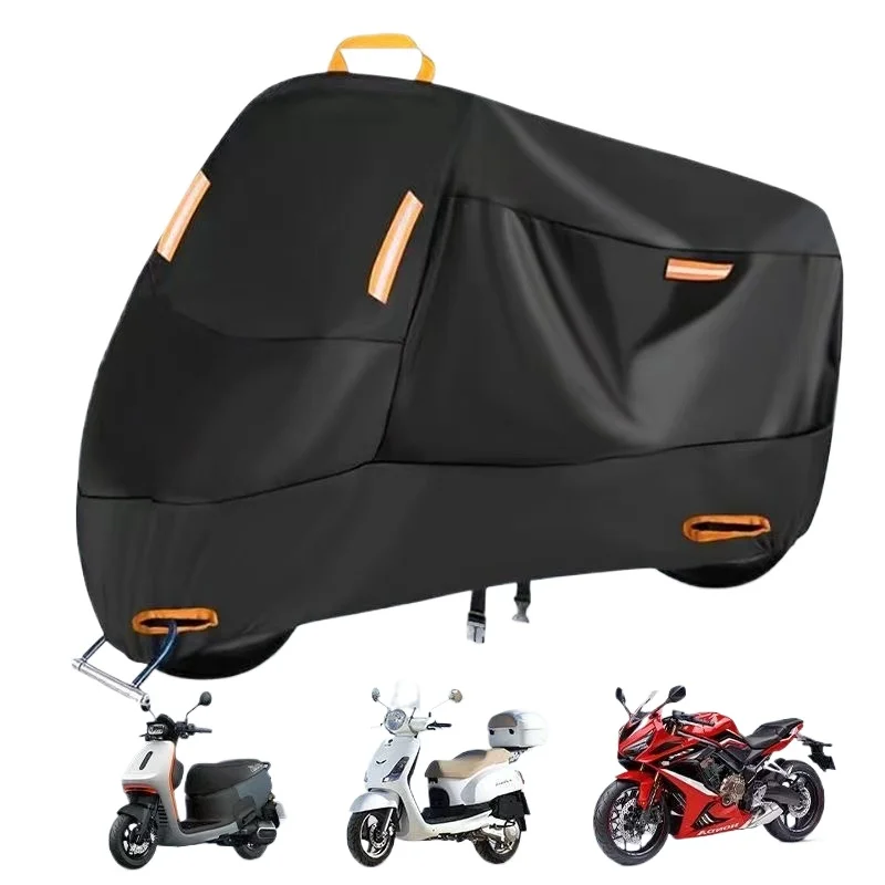 Motorcycle Cover Outdoor Waterproof Motorcycle Tarpaulin Thickened Polyester UV Protective Cover for Motorcycle Scooters 190T
Motorcycle Cover Outdoor Waterproof Motorcycle Tarpaulin Thickened Polyester UV Protective Cover for Motorcycle Scooters 190T