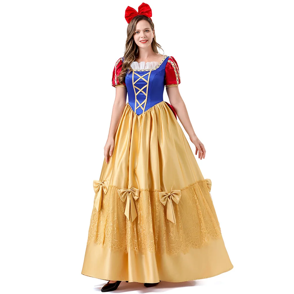 Halloween Snow White Cosplay Costume Fairy Tale Princess Cosplay Dress Carnival Party Role Playing Outfit for Women
Halloween Snow White Cosplay Costume Fairy Tale Princess Cosplay Dress Carnival Party Role Playing Outfit for Women