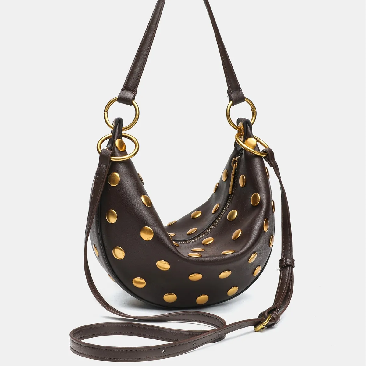 Soft PU Leather Handbags and Purses Luxury Studded Shopper Designer Women's Bags New Large Capacity Rivet Tote Shoulder Bag
Soft PU Leather Handbags and Purses Luxury Studded Shopper Designer Women's Bags New Large Capacity Rivet Tote Shoulder Bag