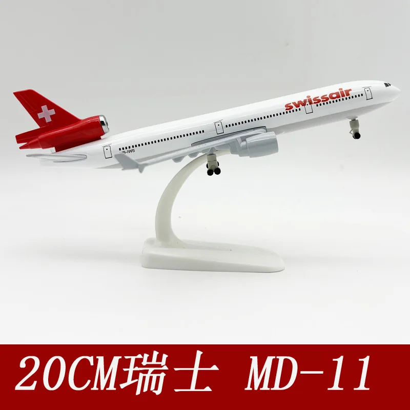 Aircraft 20cm Swissair Airways MD-11 Diecast Metal Alloy Airplane With Landing Gear 1/400 Scale Aviation Souvenir Gift
Aircraft 20cm Swissair Airways MD-11 Diecast Metal Alloy Airplane With Landing Gear 1/400 Scale Aviation Souvenir Gift