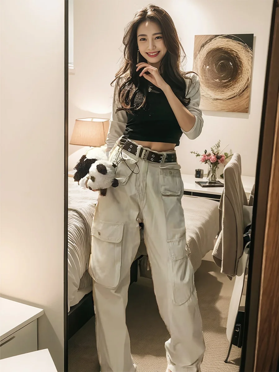 Белые джинсы с несколькими карманами в американском стиле ретро, женские летние дизайнерские узкие широкие брюки с высокой талией, прямой крой
Белые джинсы с несколькими карманами в американском стиле ретро, женские летние дизайнерские узкие широкие брюки с высокой талией, прямой крой